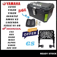 GS 36L Top Box Motor+GS Adjustable Rack Rak Lipat NMax LC135 ADV Vario EX5 Motorcycle Accessories
