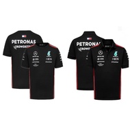 有 Ready Stock Original Version 2025 Mercedes-AMG Abu Dhabi Oil Company F1 Fleet Polo Shirt and T-Shi