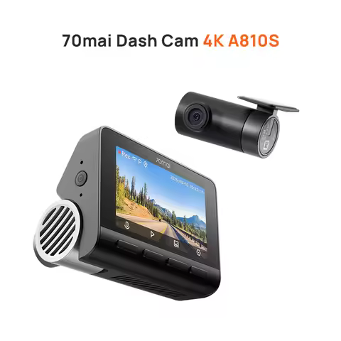 70mai 4K Dash Cam A810S Ultra HD Built-in GPS ADAS Night Vision Auto Record 146FOV Dual HDR Super Ca