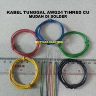 AWG24 Silver Tinned Cu Copper Single Cable 24 AWG Tinned Cu Single White AWG 24 Tinned CU Cable Per 