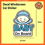 CMC911/961 Baby On Board Car Sticker for Windscreen (Interior Static Sticker) Pelekat Cermin Dalam