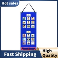 Visual Schedule for Kids Daily Routine Chart with 70 Cards Blue Felt Autism Learning Behavioral Tool