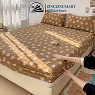 ZingZingMart soft soy fiber cotton sheet set with pillowcase 45x65cm (mattress height under 10cm)