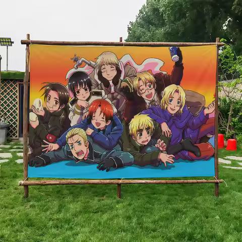 Cartoon Hetalia World Star flag For Bedroom Living Bar Garden Outdoor Active Decoration Background A