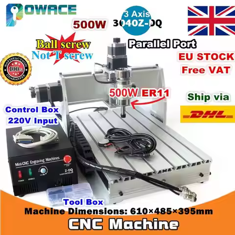 3040 Z-DQ LPT Or USB Port MACH3 Desktop CNC Router Engraving Milling Machine + 500W Spindle