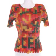 成色極佳☆ 三宅一生 (Issey Miyake) 的PLEATS PLEASE PP73-JK531 短袖T卹，顏色3，日本製造，正品，女款