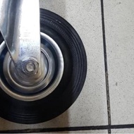 8 inch rubber trolley wheels turn on