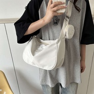 sling bag dumpling bag Summer Class Commuter Shoulder Bag Dumpling Bag Women's Japanese Style Ins All-match Crossbody Bag Casual Large Capacity Canvas Bag