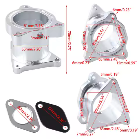 Adaptor Cooler& Thermostat Bungs Kit For VW Golf Mk5 2.0Tdi and Skoda 2.0Tdi Silver