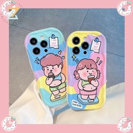 Redmi A1 Redmi A2 Redmi 9A Redmi 9C Redmi 9T Redmi 10 Redmi 10C Note 9S Note 11S 4G Note 9 Pro 4G Redmi 11 Prime 5G Cartoon Boy Eating Burger Silicone Phone Case