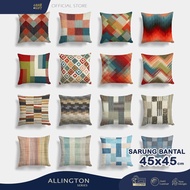 45X45 cm Printed Sofa Cushion Cover Allington Patchwork Canvas Print Pillow Cushion 45 x 45 Grabandg