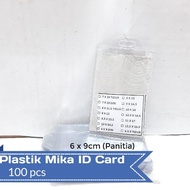 plastik mika name tag id card 100pcs - 6 x 9 (berdiri)