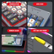 T98 Pro Gaming Keyboard and Mouse Set-94-Key Compact Metal Top Cover-Rainbow RGB Lighting Effect-Sph