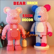 [Big Size] Lego Bearbrick Lego Model, Large Lego 55cm, Bearbrick Assembly Toy, Lego Decor