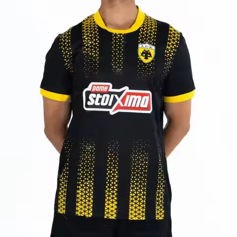 2026 AEK Athens Home Football Jersey Greek Jersey Autumn Sports Dry Quickly Men's T-Shirt Children's