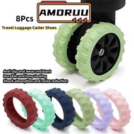 AMOR12UU 8PCS/Set Suitcase Wheels Protection Cover, Suitcase Parts Axles Silicone Travel Luggage Cas
