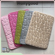 MOILYMY Bathroom Floor Mat, Non-slip Absorbent Bath Mat, Thickened Soft Cobblestone Shower Doormat