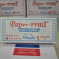 Continuous Form Paper 1PLY FULL Paperpryns HVS 9.5" x 11"/2 (Bagi 2)