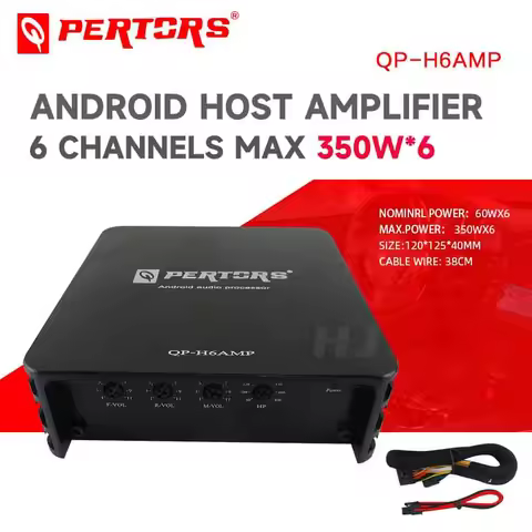 1pcs Car Android Host Power Amplifier 6-channel Audio Sound System Max 350w * 6 Woofer Bass Speaker 