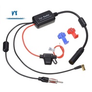 FM Radio Antenna Signal Amplifier 12V /FM/AM Car Mounting