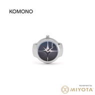 Komono Noor - Silver Black | Stainless Steel | Ring Watch