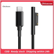 ChicAcces 65W 15V 4A Laptop Charging Cable Magnetic High Speed PD Fast Charge Type-C Notebook Power Adapter Converter Cord for Microsoft Surface Pro 3/4/5/6/Go/Book 1/Book 2