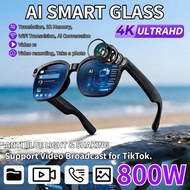 AI Smart Glasses 4K HD Photo Camera Video Recording Translator Image Recognition Bluetooth Computer 