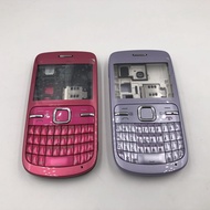 Full Housing For Nokia C3 C3-00 Back Case Battery Cover Front+Middle Frame Keypad C3-00 Replacement 