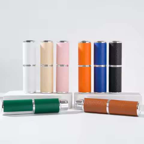 8ML Perfume Travel Spray Bottle Leather MIni Refillable Cologne Atomizer Dispenser Essentials Women