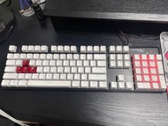 HYPERX ALLOY FPS紅軸機械鍵盤（付原廠布丁白色鍵帽