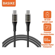 BASIKE Kabel Data Charger Fast Charging 66W Type C to Lightning Type C Quick Charger Kompatibel untu