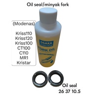 Oil seal fork (NOK) + Minyak fork Kriss110/Kriss120/Kriss100/CT100/CT110/MR1/Kristar
