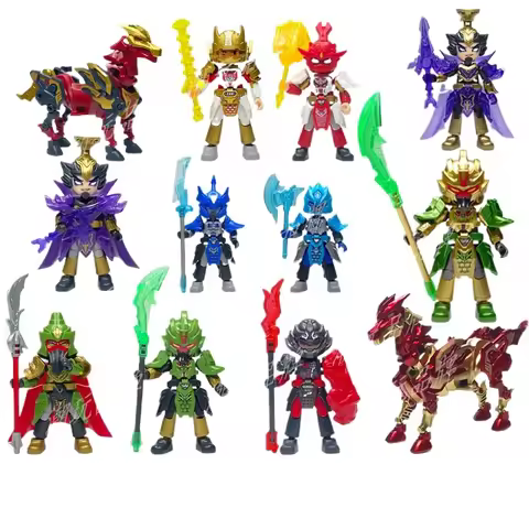 New Three Kingdoms Red Hare Horse Kirin Sun Wukong Block Model Mecha Children Educational Toys for C