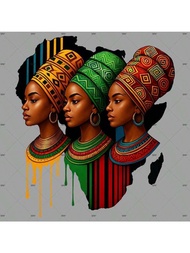 1ชิ้น/2ชิ้น/3ชิ้น แผ่นแปะลาย Afro Drip ของราชินี สติ๊กเกอร์ รูปแบบการย้ายโอนด้วยเตารีด สำหรับเสื้อยื