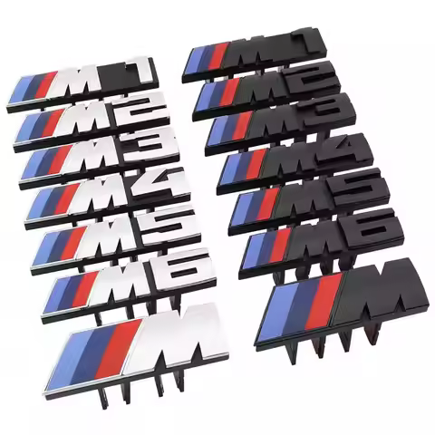 1Pcs 7.3cm 9cm M Logo 3D ABS Car Styling Front Grille Badge Emblem Accessory For BMW Performance E60