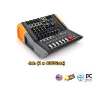 Powered Mixer 2x400watt 6 Channel