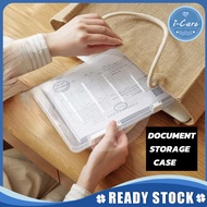 【I376】Kotak Penyimpanan Dokumen A4 Transparent Document Storage Box A4 Paper Books Stationery Organi