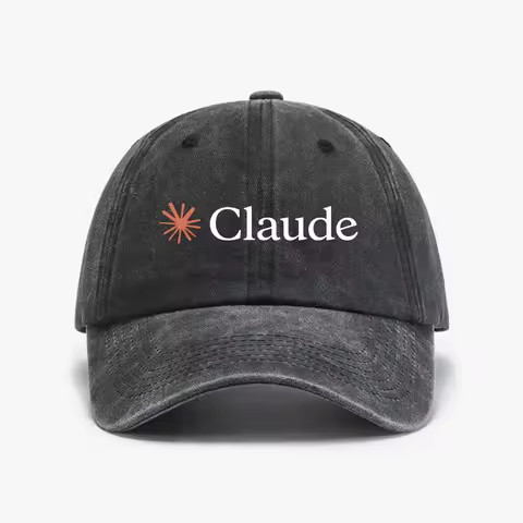 Claude AI hat Cool Minimal Artificial Intelligence Tech Opus vintage Washed Baseball Cap Minimalist 