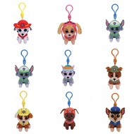 TY Paw Patrol Clips 3" Skye Marshall Rocky Rubble Chase Zuma Everest Tracker Keychain Plush Dog Sparkly Eyes Plush Doll