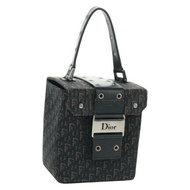 Christian Dior Trotter帆布化妝包 黑色銀色 正品 163501V