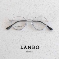 Ultra Light Titanium Frame 10g Semicircle Small Frame Myopia Glasses Male Extra Small Face Silver Sm