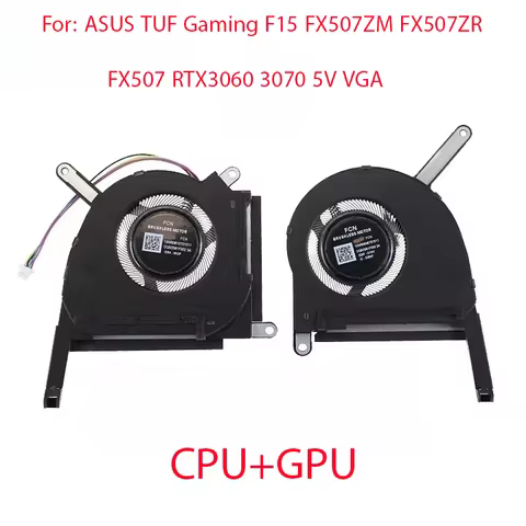 Laptop CPU+GPU Cooler Cooling Fan For ASUS TUF Gaming F15 FX507ZM FX507ZR FX507 RTX3060 3070 12V VGA