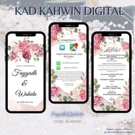 PDF E-Card SAVE THE DATE | Kad Kahwin AD094| Digital Invitation I E-Card Wedding Invitation / Engage