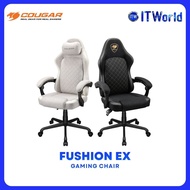 Cougar Fushion EX Dynamic Linkage Arm Rest Suede-like Fabric Gaming Chair - Ash F | Gold F itw