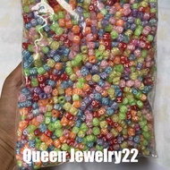 1 pound clear square letter beads rainbow alphabet letter beads craft materials