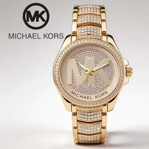 Michael Kors Women's Fashion Quartz Watch Elegant Diamond-Encrusted Luxury Alloy Timer Gift for Ladi