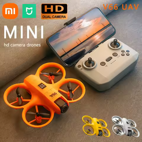 V66 Mini Drone 8K HD Camera Drones WiFi Obstacle Avoidance Foldable Quadcopter RC Helicopter Small D