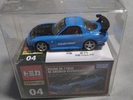 TAKARA TOMY
TOMICA PREMIUM 04初版 MAZDA RX-7 FD3S RE雨宮仕様 香港行版 已入透明展示膠盒
