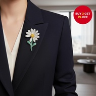 Large Daisy Brooch for Women, Alloy Sunflower Pin with Full Diamond, Elegant Clothes and Bag Accesso