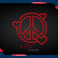 Peace Symbol Cutting Sticker